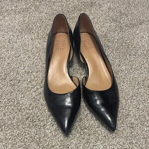 Naturalizer Black Pointed Toe Kitten Heels
